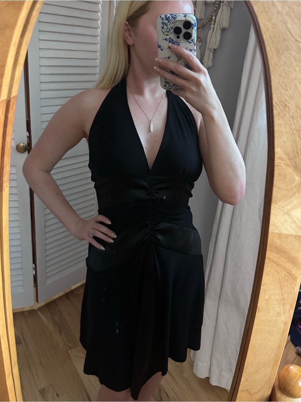 Y2K Black Entrance Halter Dress